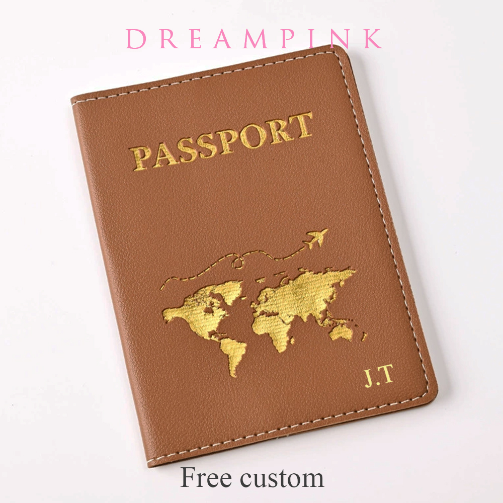 Men Accessories Name - Personalizowana okładka na paszport ze złotą