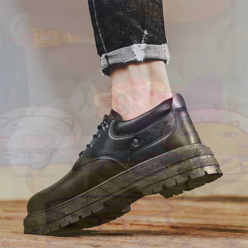 Men'S Accessories Gift Ideas - Ciemna skóra naturalna Modne tenisówki Tenisowe