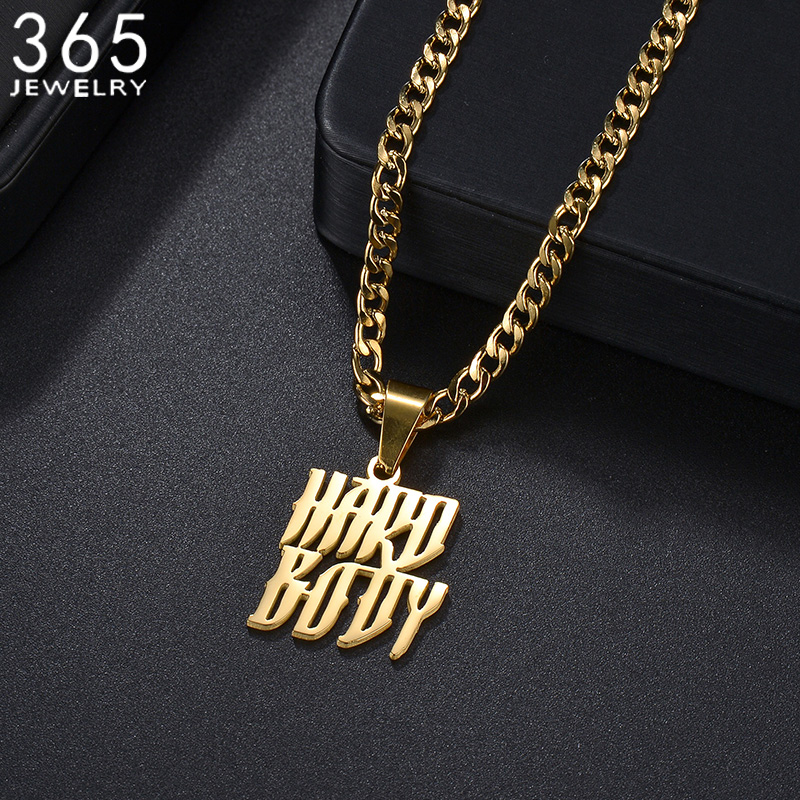 Men Accessories Name - Niestandardowe 2 wiersze nazwy naszyjnik łańcuch
