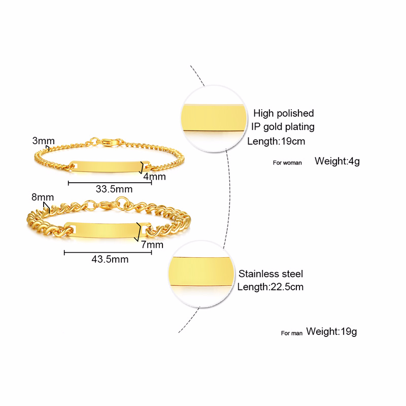 Plate Id Tag bransoletka pasek – Men Accessories Name recenzja i cena