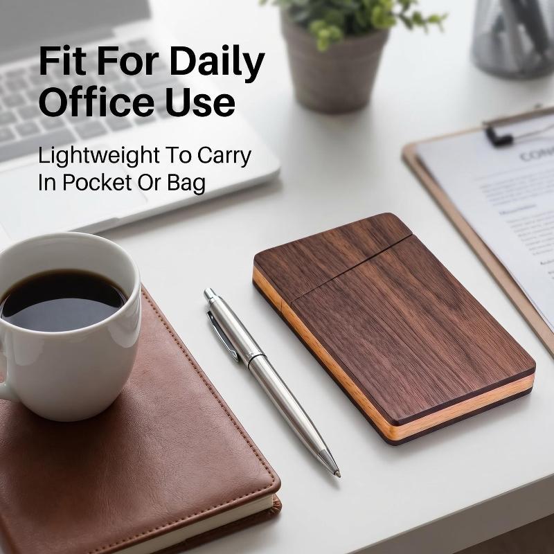 Przenośny drewniany wizytownik – Men'S Accessories Holder recenzja i cena
