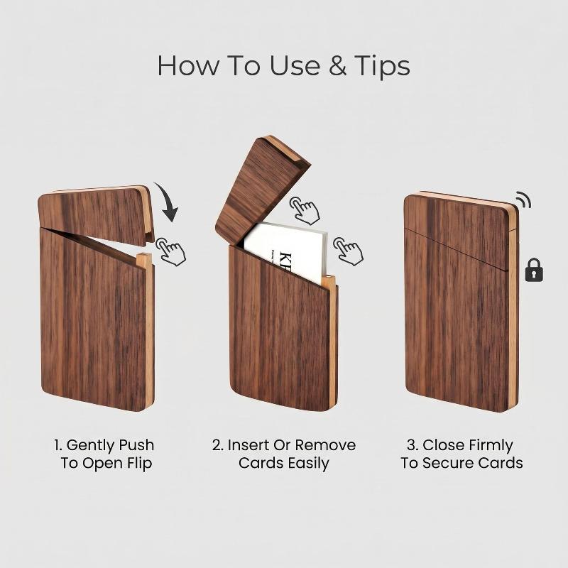 Przenośny drewniany wizytownik – Men'S Accessories Holder recenzja i cena